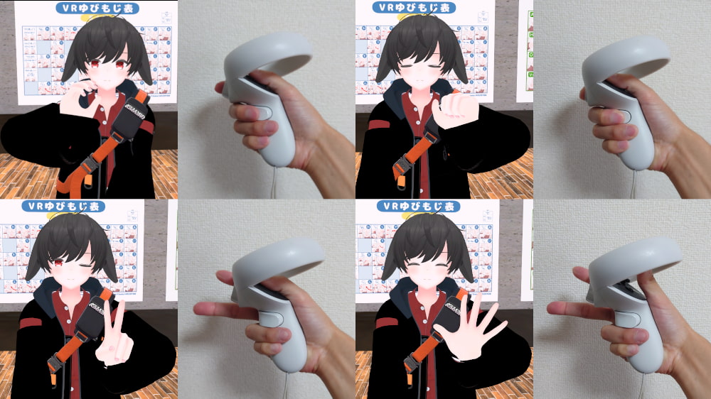 手の表現と顔の表情