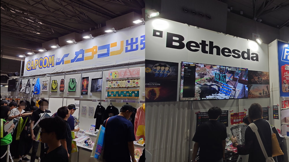 各ゲームメーカーのグッズ販売