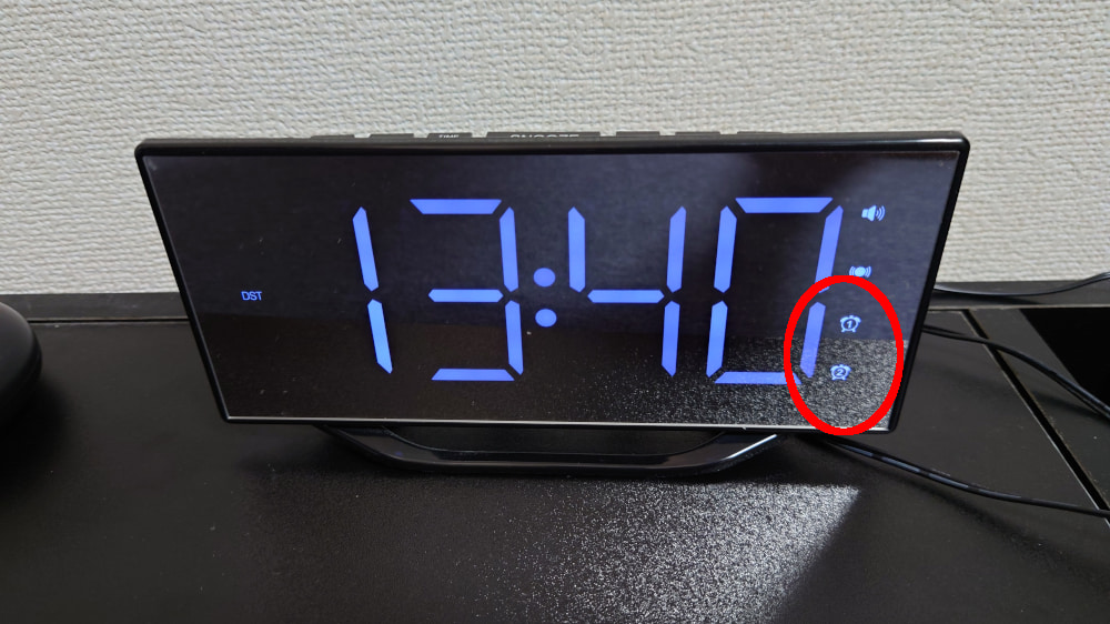 アラームが2個設定できる！